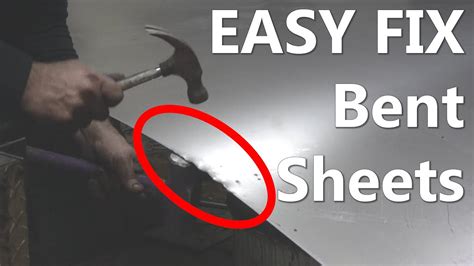 how to straighten metal sheet|how to flatten warped metal.